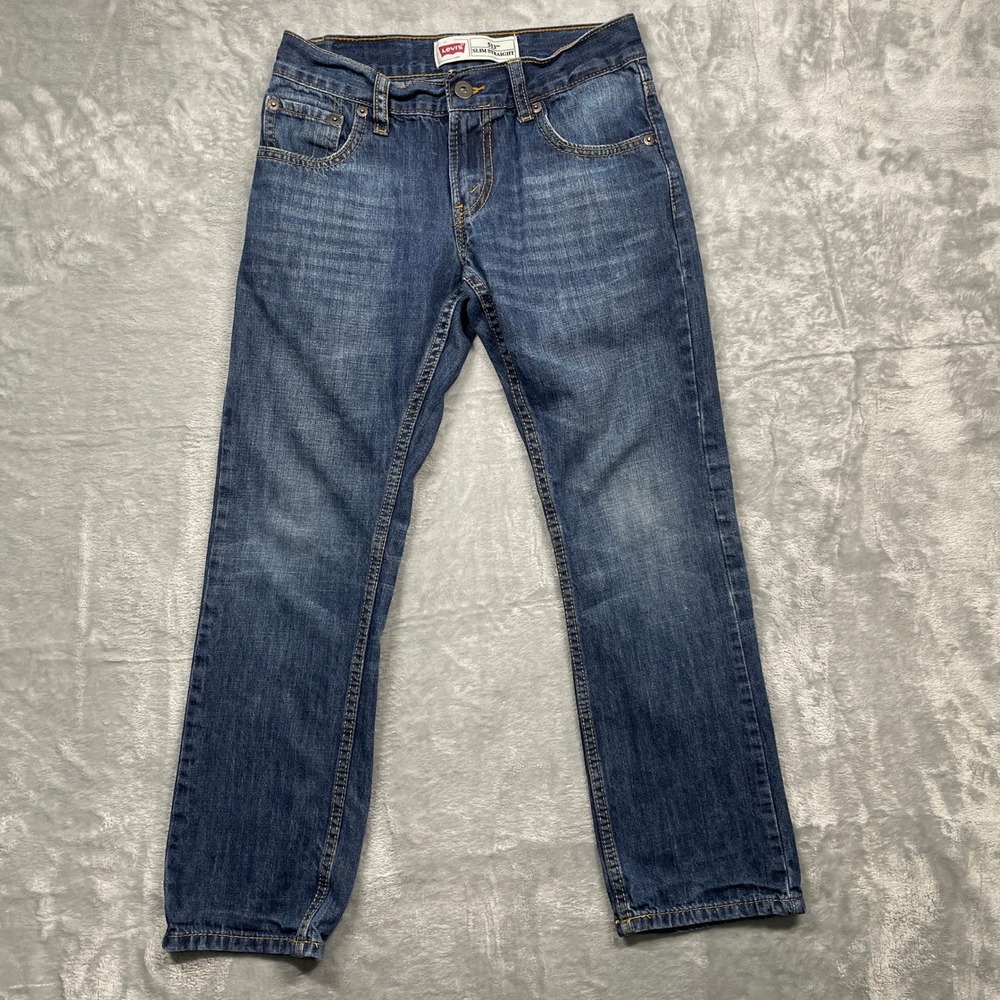 Levi's 513 Slim Straight Jeans Kids Size‎ 10 Blue Medium Wash Denim Pants